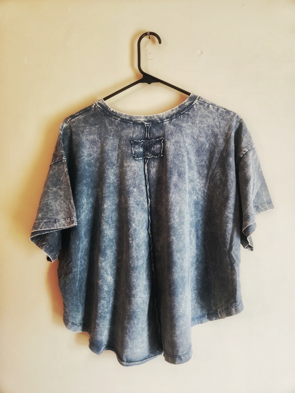Zenana Washed Indigo Short Sleeve Women's Tee - Picture 2 of 3